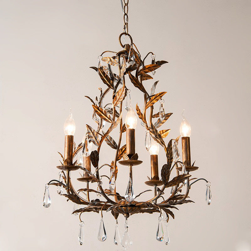Leaf Crystal Chandelier