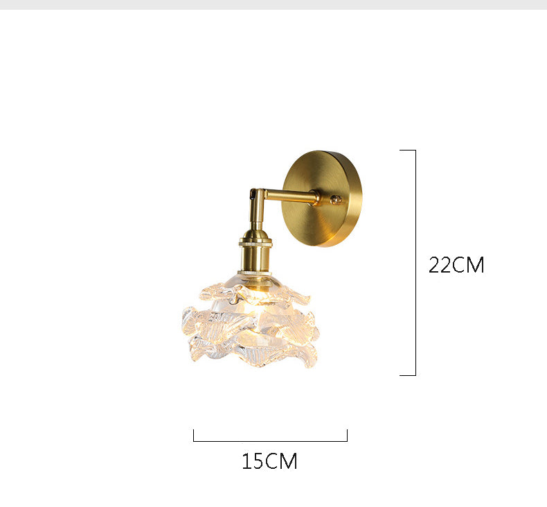 Rose Brass Wall Lamp