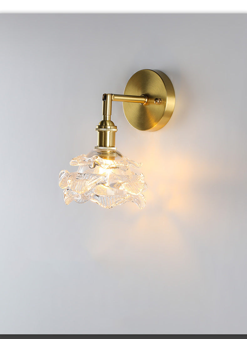 Rose Brass Wall Lamp