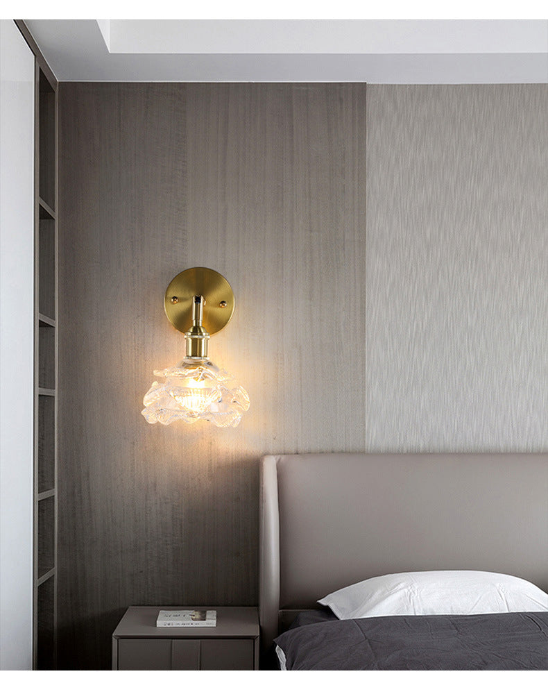Rose Brass Wall Lamp