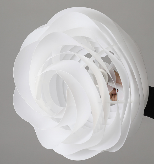 White Rose Pendant Light