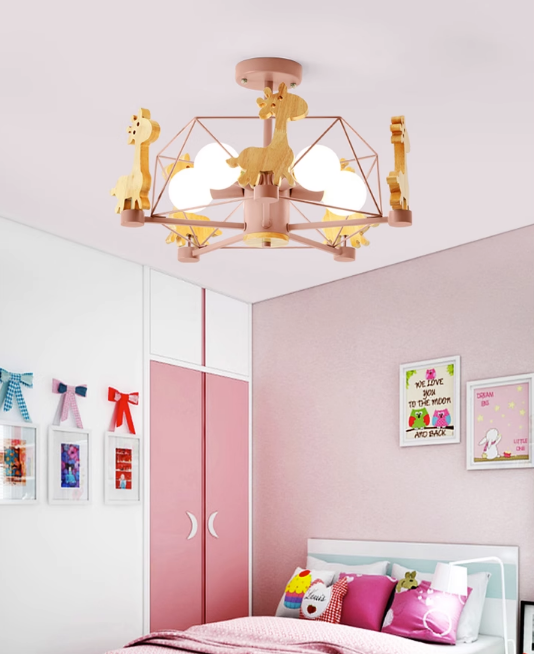 Rotating Deer Chandelier