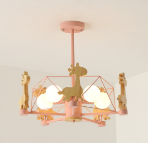 Rotating Deer Chandelier