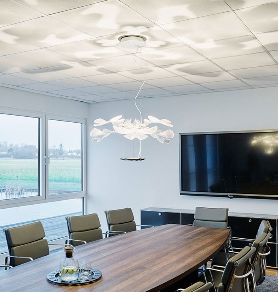 Embossed Floral Pendant Light