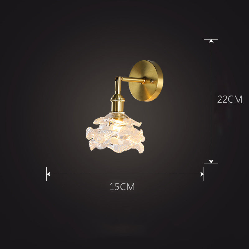 Rose Brass Wall Lamp