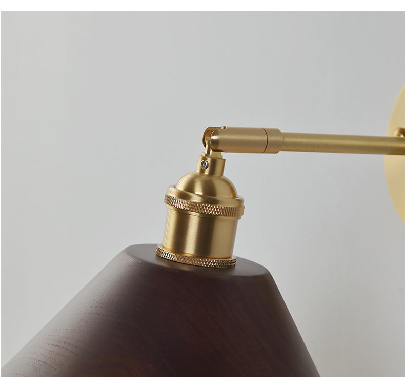 LI Black Walnut Wall Lamp