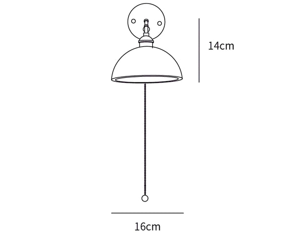 LI Black Walnut Wall Lamp