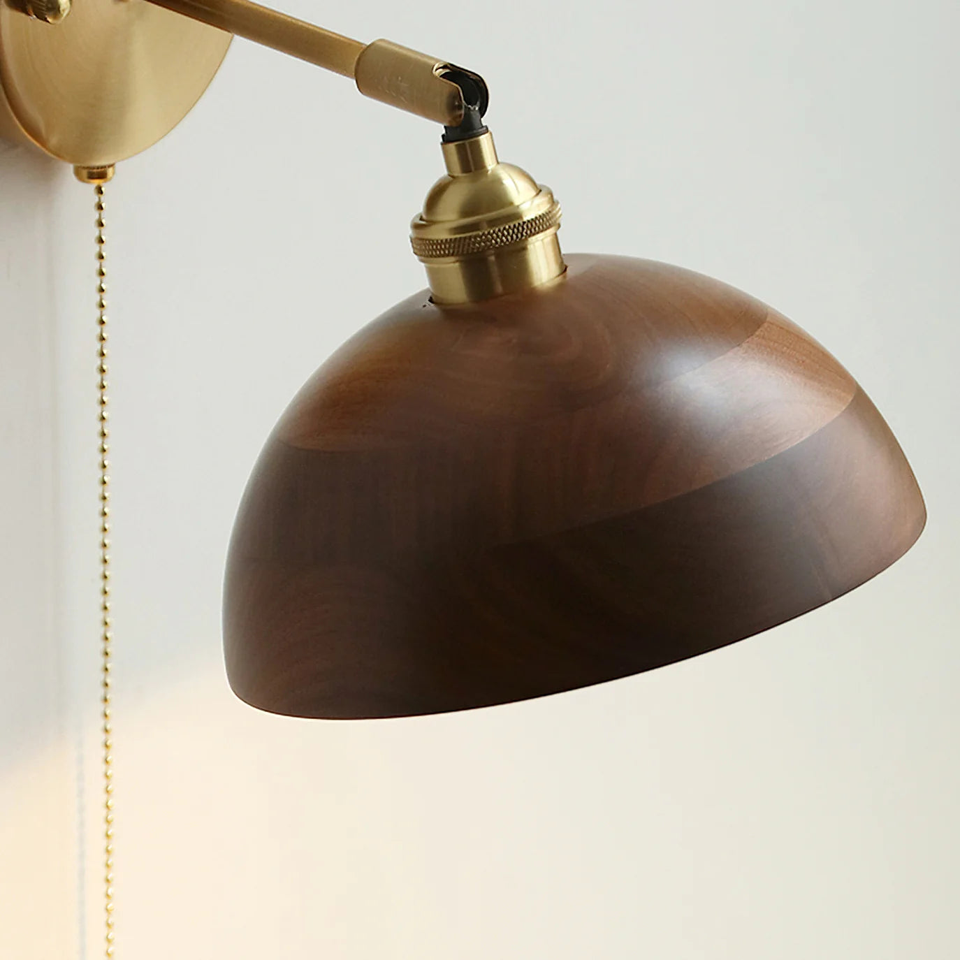 LI Black Walnut Wall Lamp