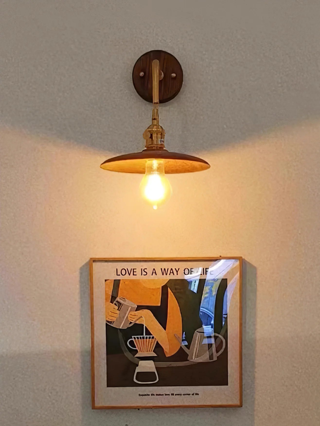 Horn Wood Wall Lamp