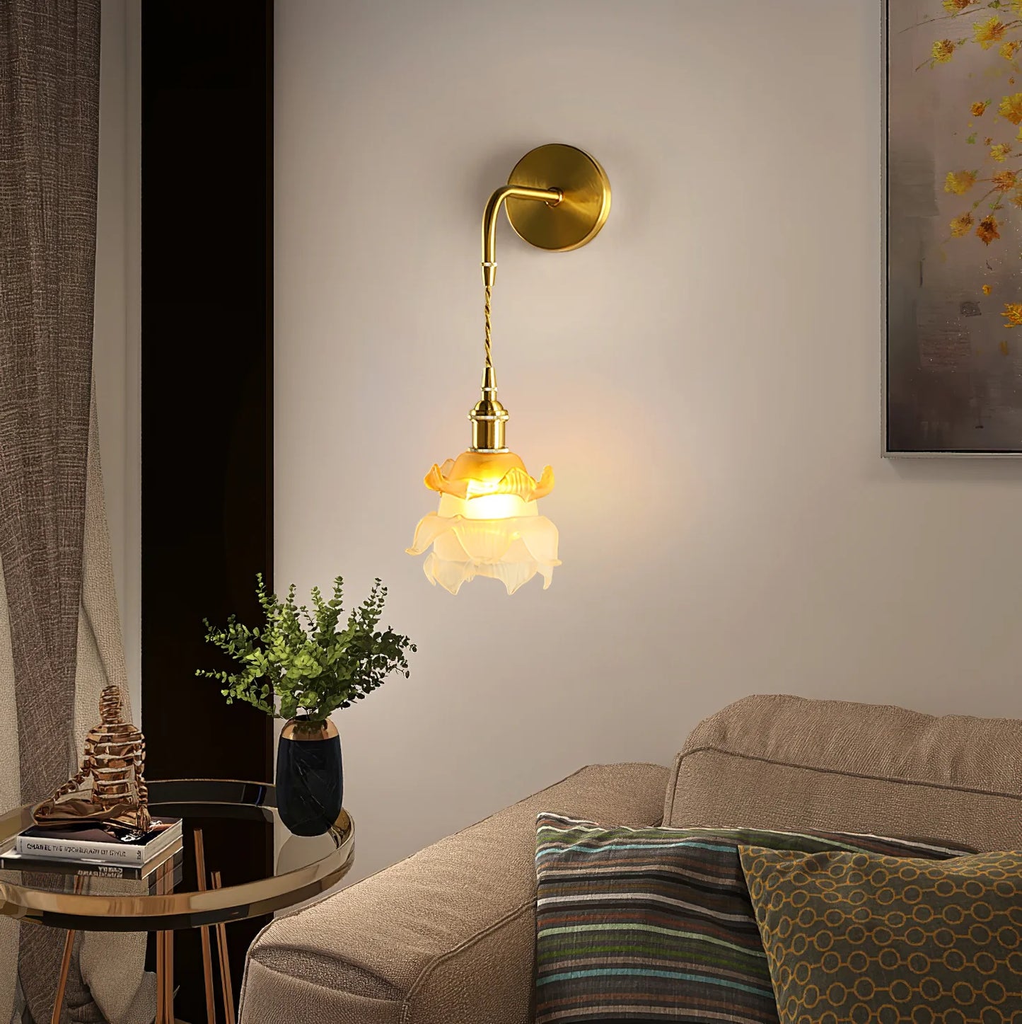 Brass Wind Chime Wall Lamp