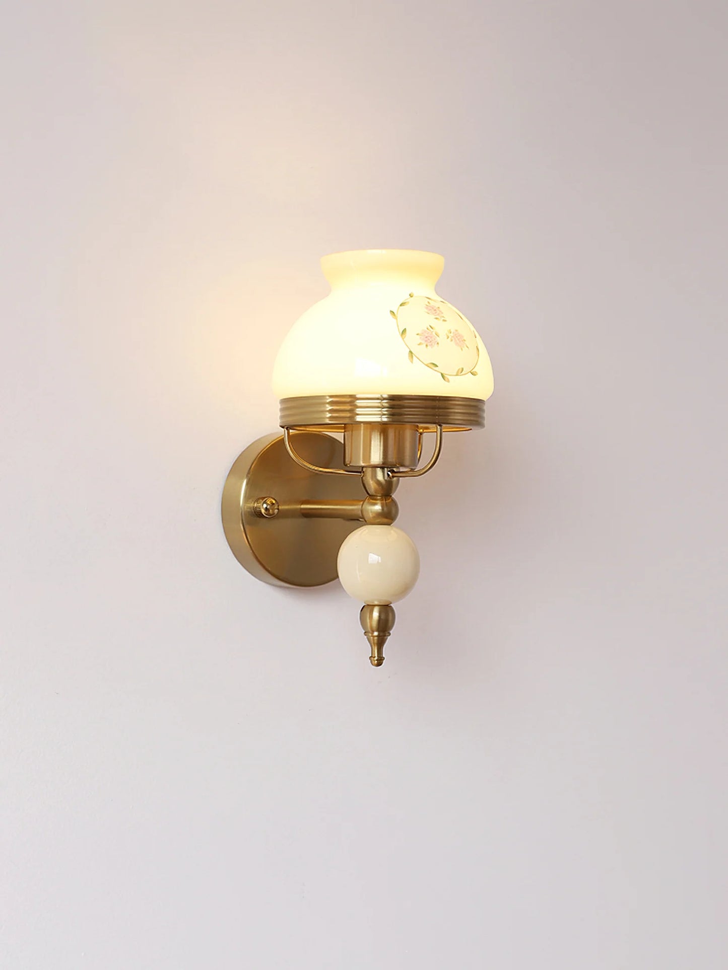 LE Rice White Glass Wall Lamp