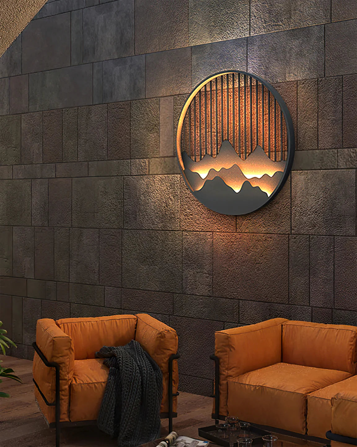 Outer Circular Outdoor Wall Lamp