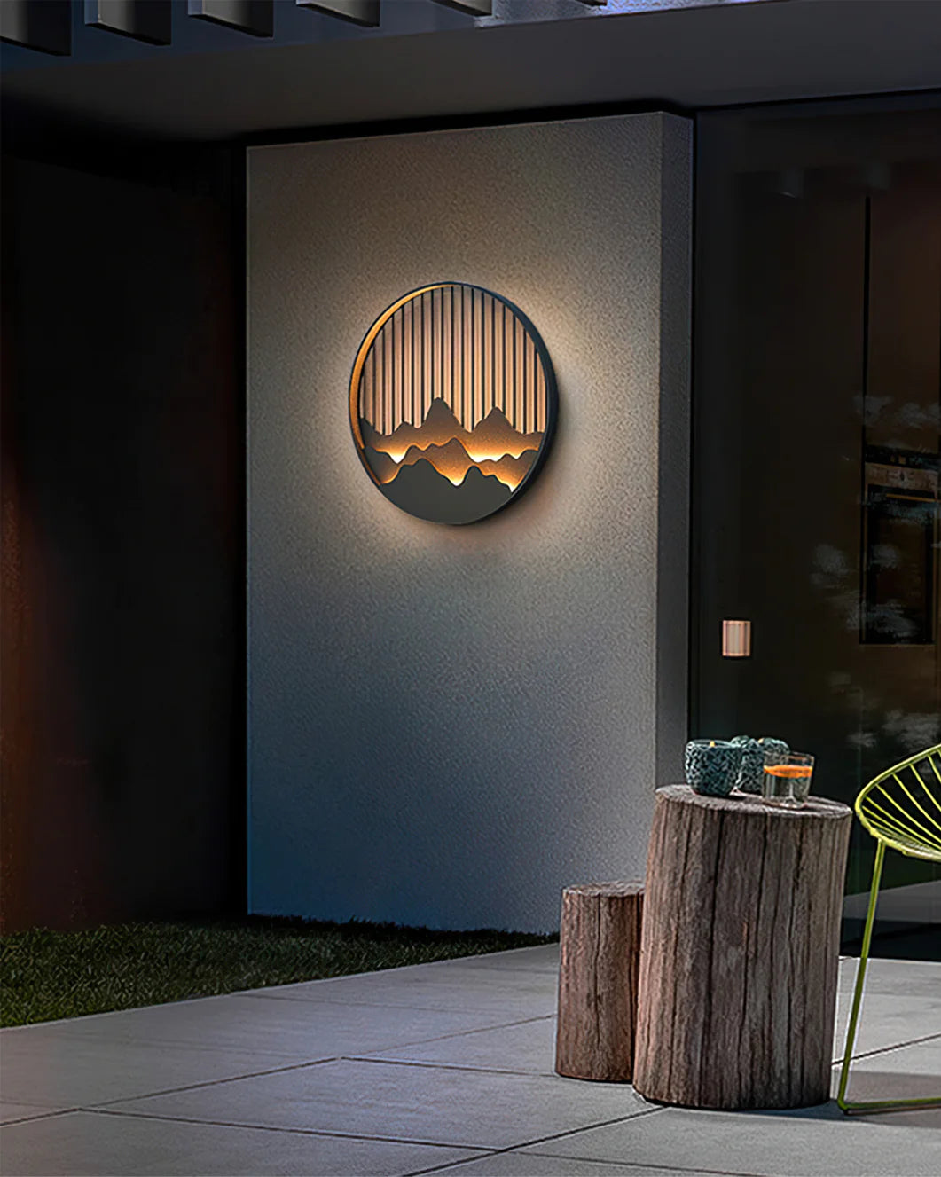 Outer Circular Outdoor Wall Lamp
