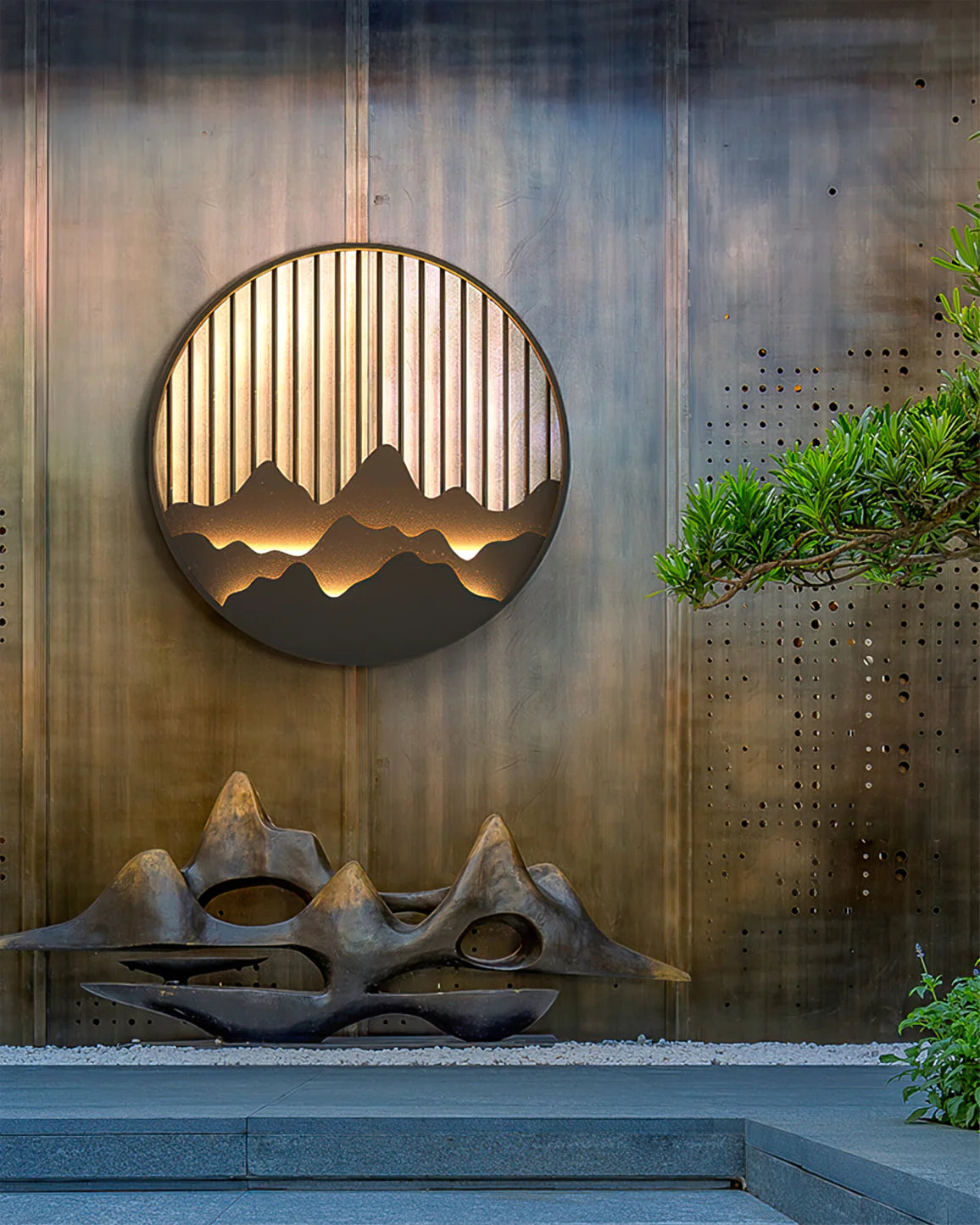 Outer Circular Outdoor Wall Lamp
