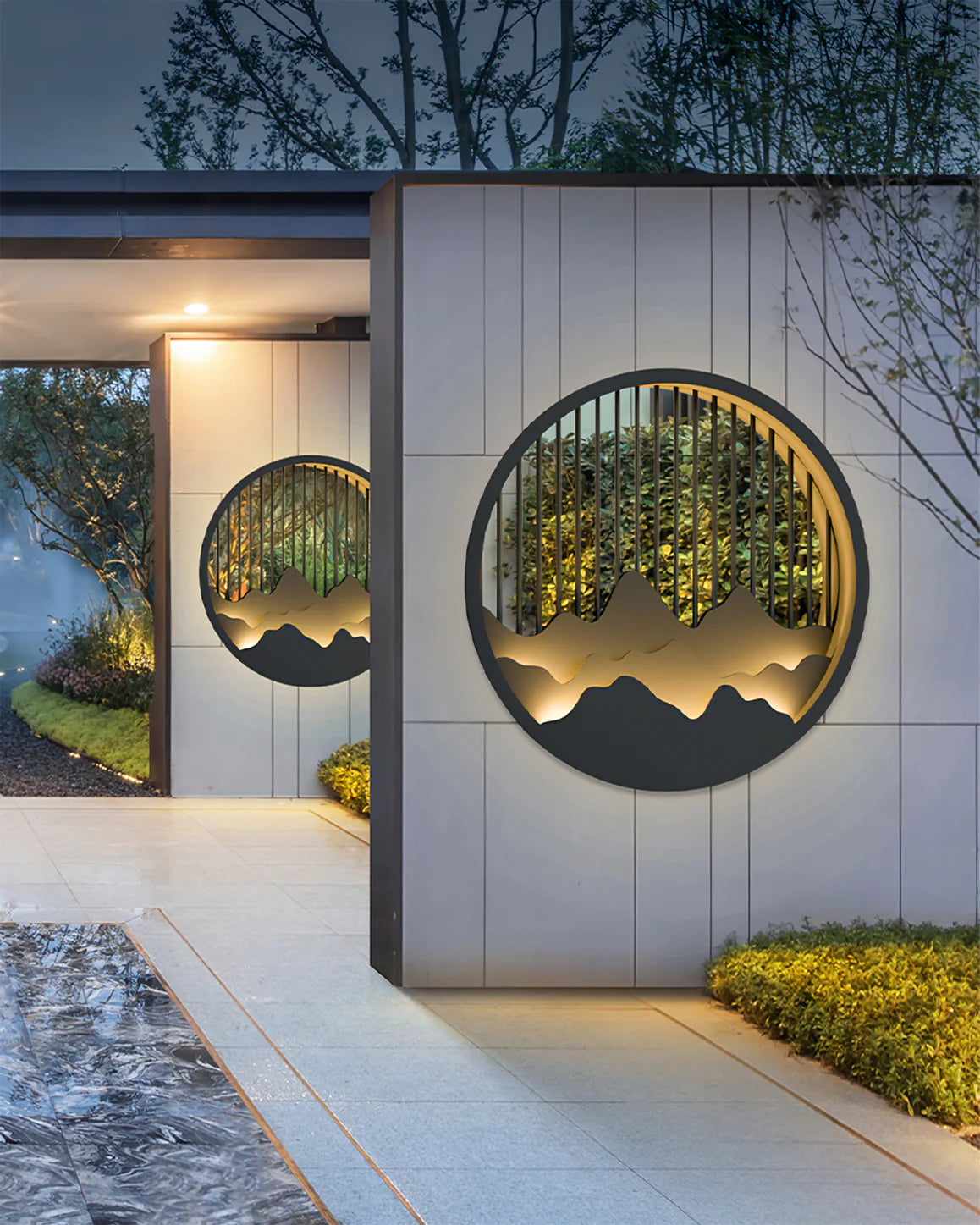 Outer Circular Outdoor Wall Lamp
