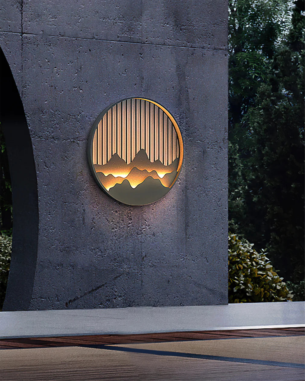 Outer Circular Outdoor Wall Lamp