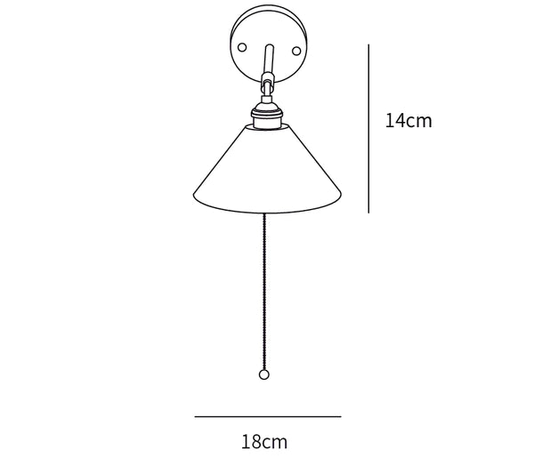 LI Black Walnut Wall Lamp