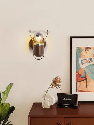 HE Vintage Walnut Wall Lamp