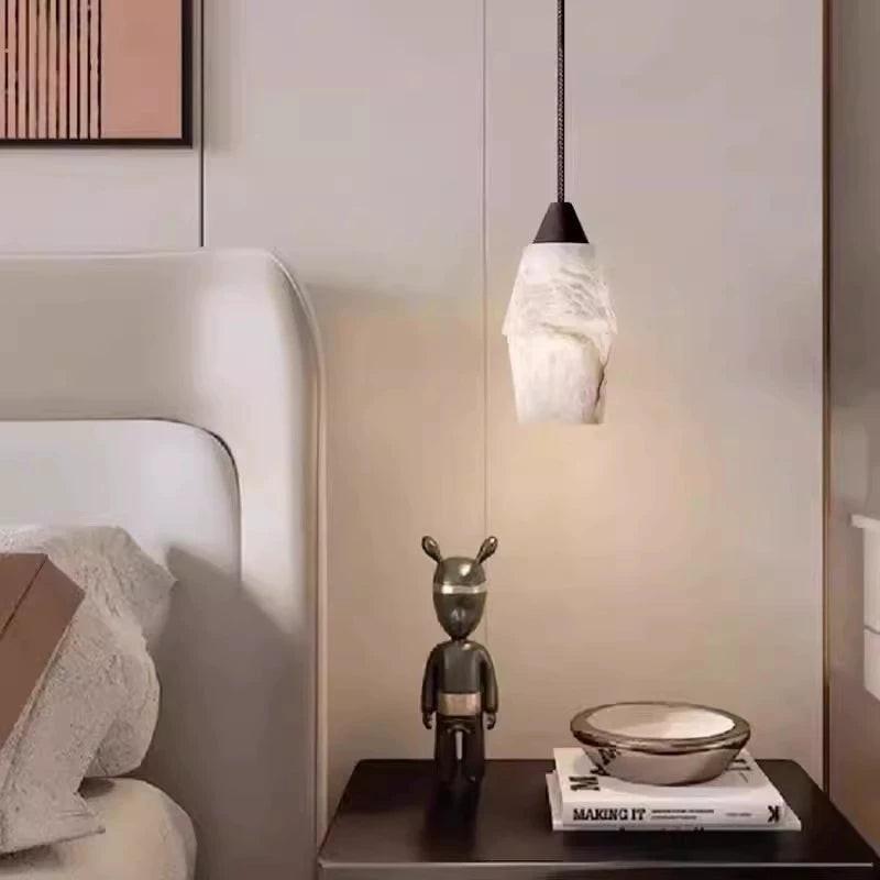 Ako Brass Marble Pendant Light