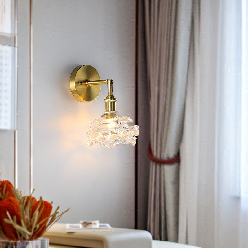 Rose Brass Wall Lamp