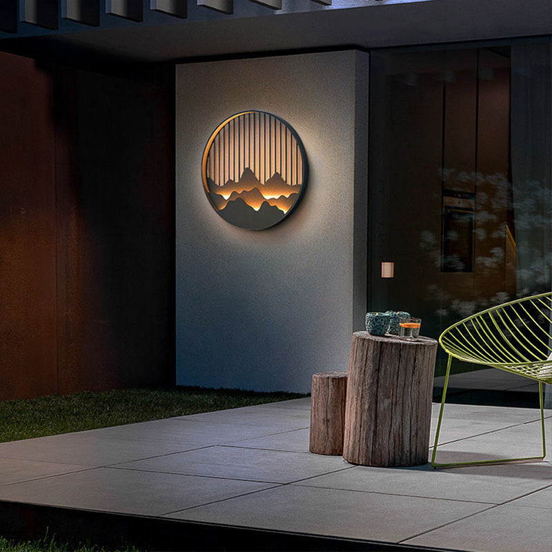 Outer Circular Outdoor Wall Lamp