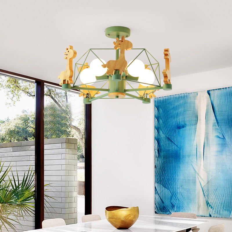 Rotating Deer Chandelier