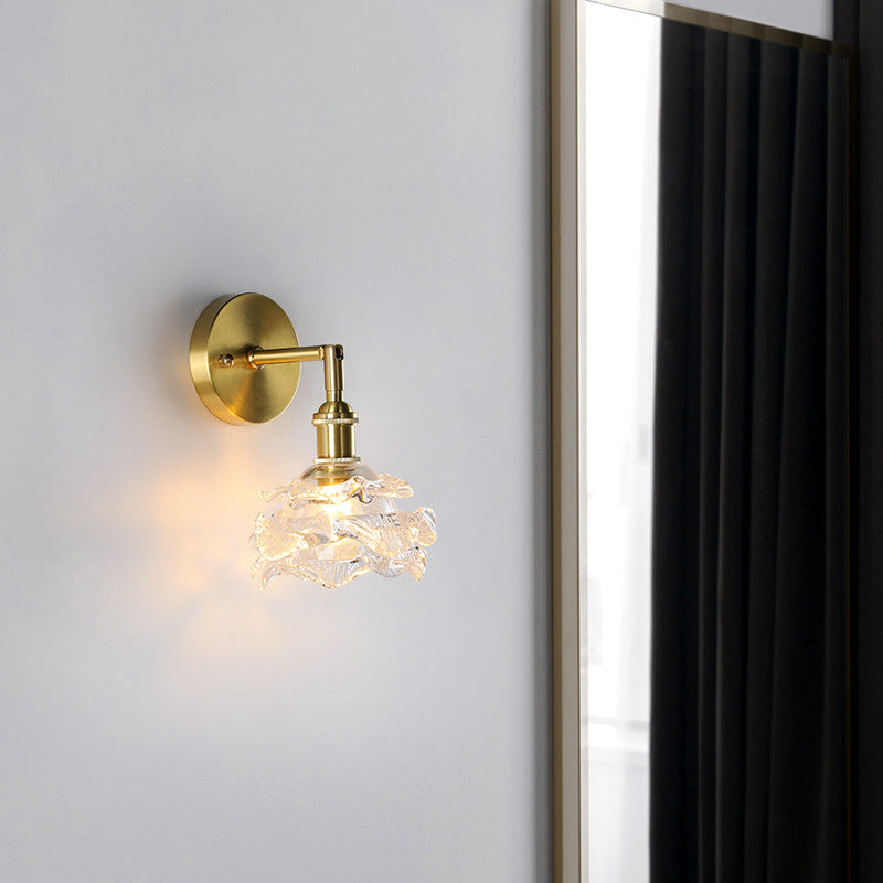 Rose Brass Wall Lamp