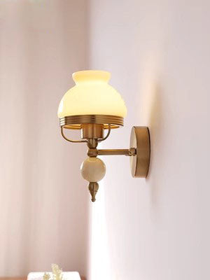 LE Rice White Glass Wall Lamp