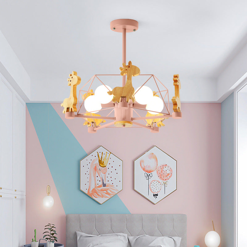 Rotating Deer Chandelier