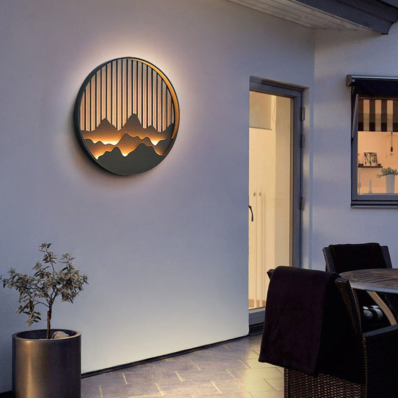 Outer Circular Outdoor Wall Lamp