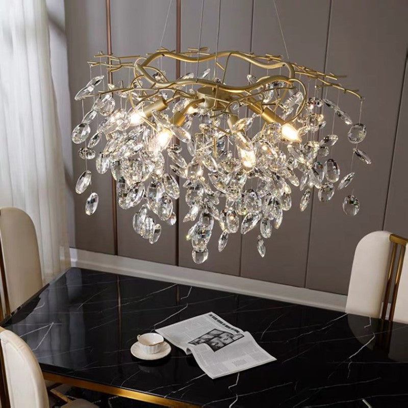 Floral Crystal Chandelier
