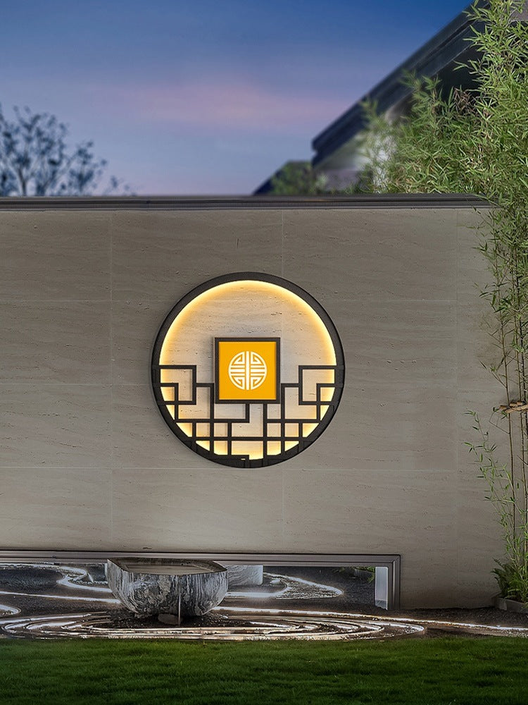 Round Garden Wall Lamp