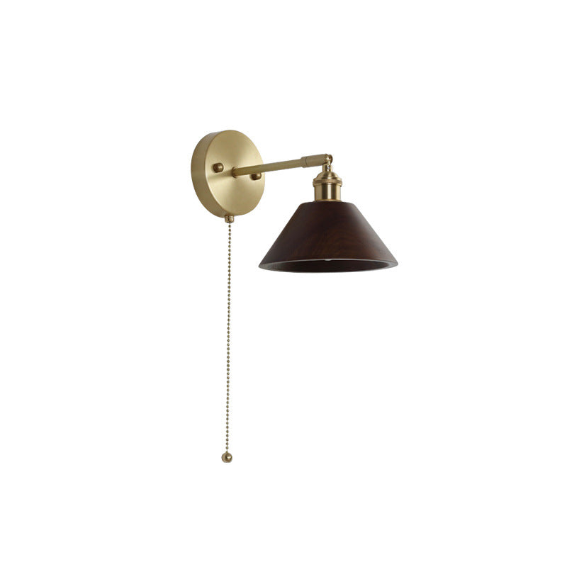 LI Black Walnut Wall Lamp