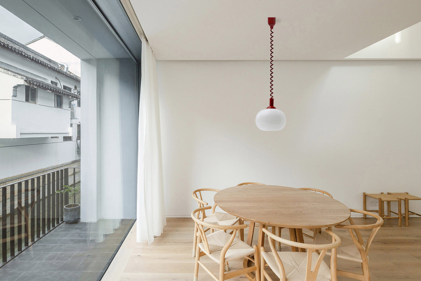 Circular Lifting Glass Pendant Lamp