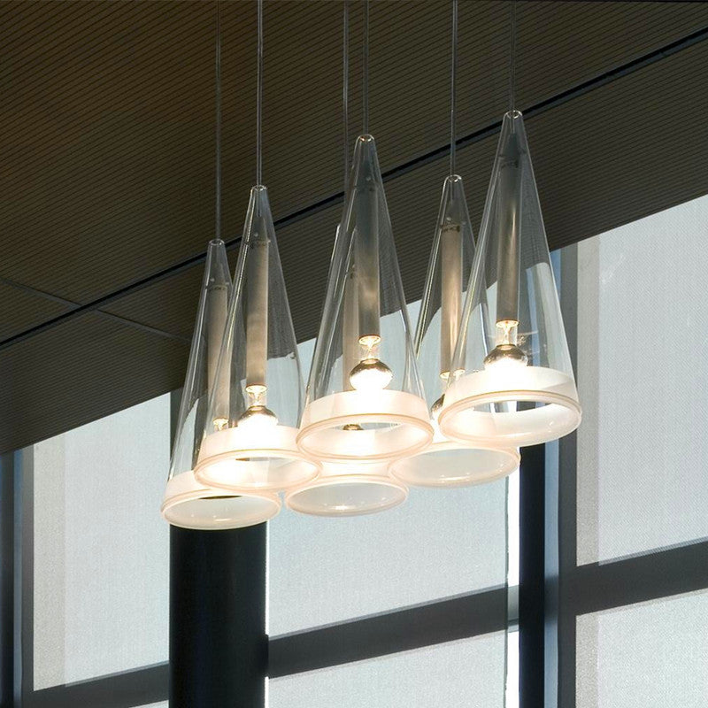 Conical Glass Pendant Light