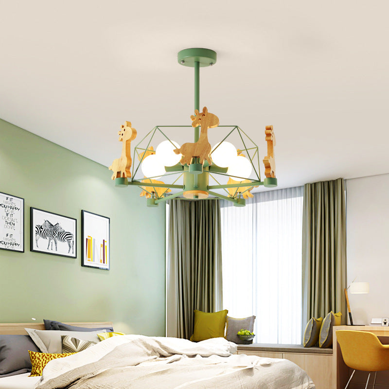 Rotating Deer Chandelier