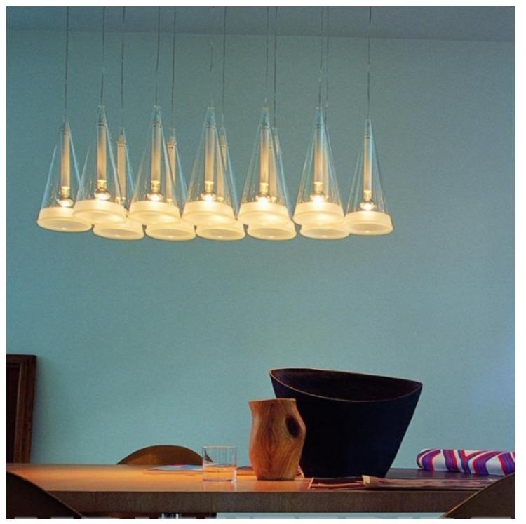 Conical Glass Pendant Light