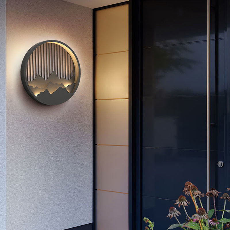 Outer Circular Outdoor Wall Lamp