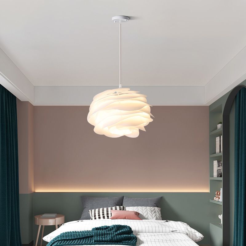 White Rose Pendant Light