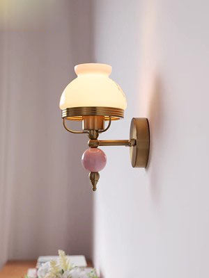 LE Rice White Glass Wall Lamp