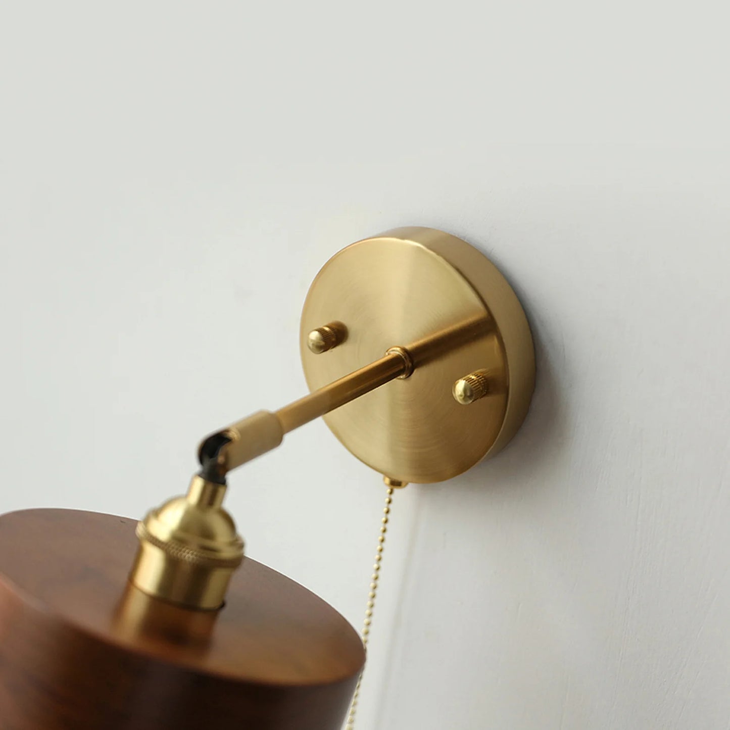 LI Black Walnut Wall Lamp