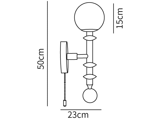 Vintage Roman Wall Lamp