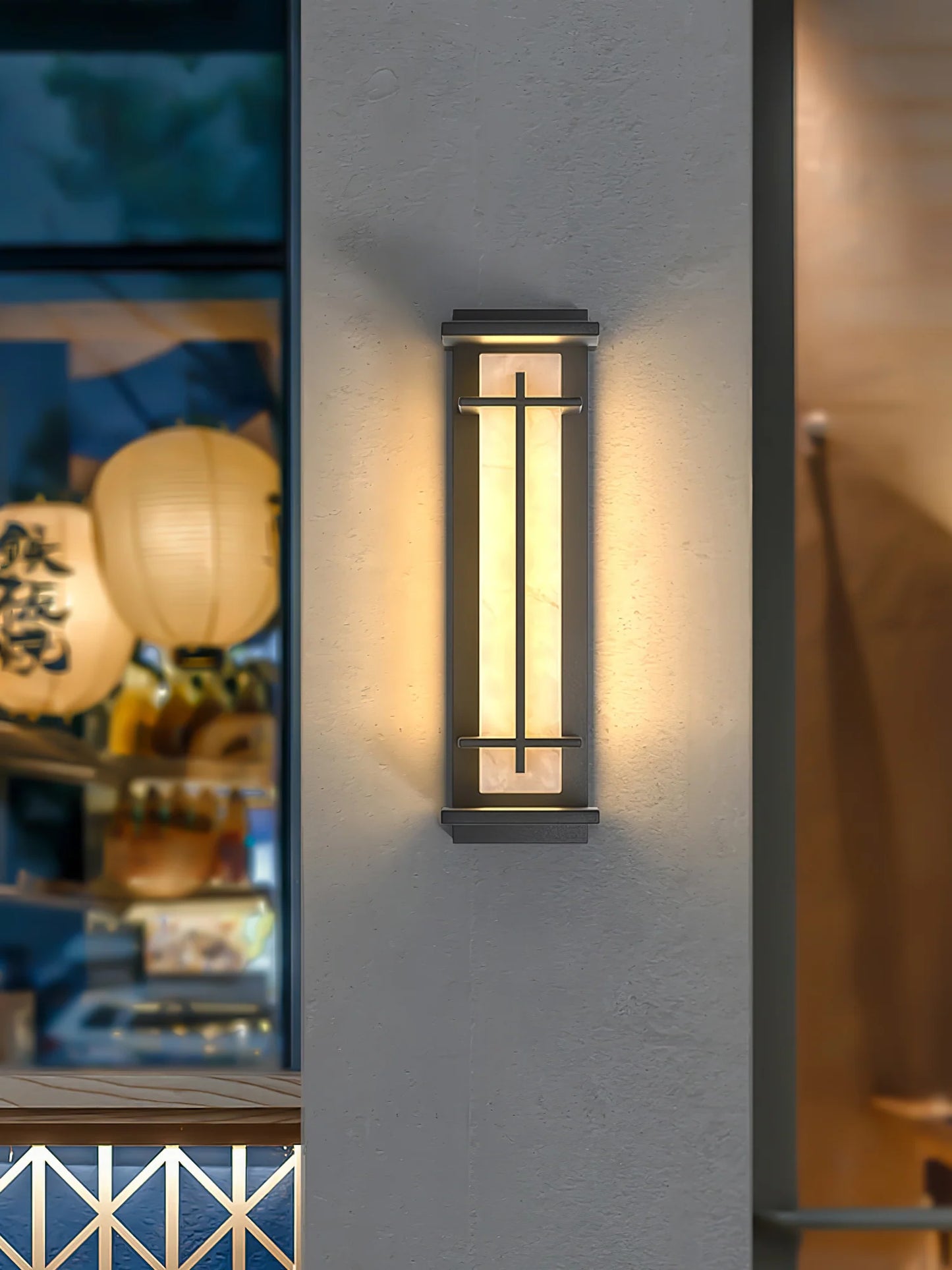 Square Strip Outdoor Wall Lamp