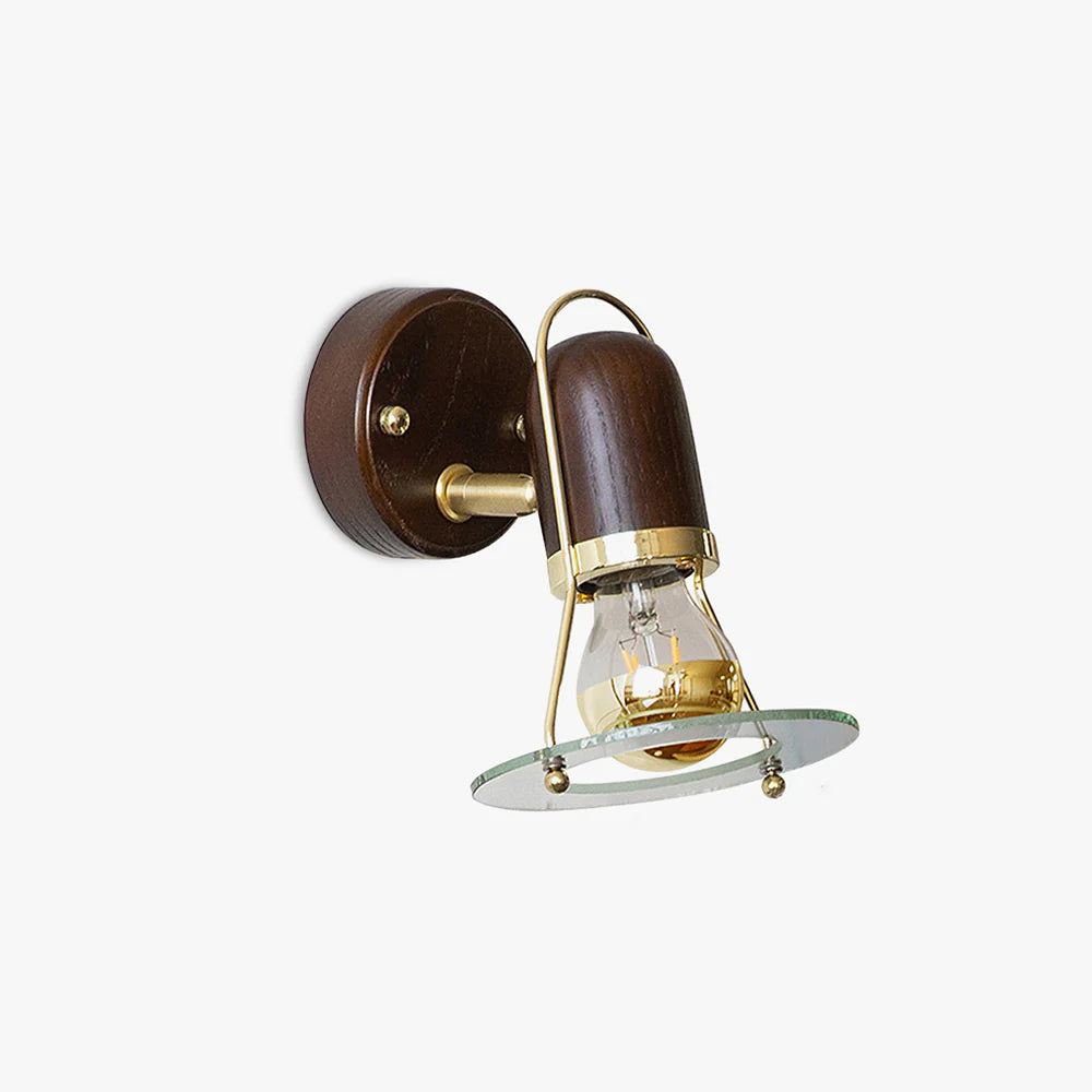 HE Vintage Walnut Wall Lamp