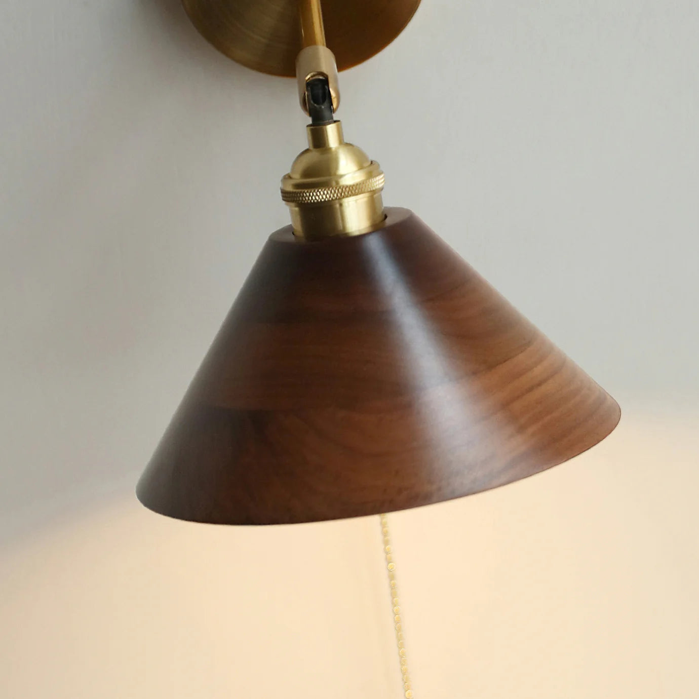 LI Black Walnut Wall Lamp