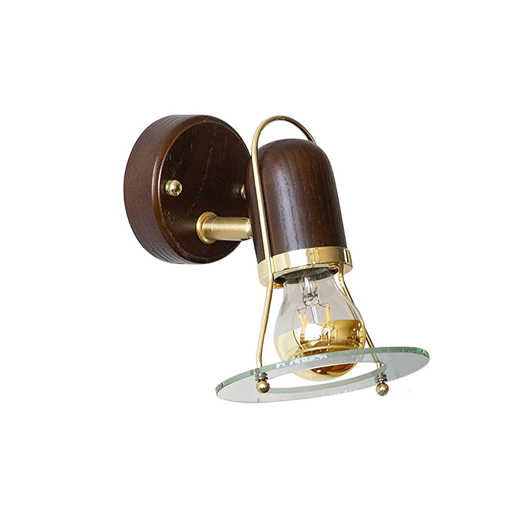 HE Vintage Walnut Wall Lamp