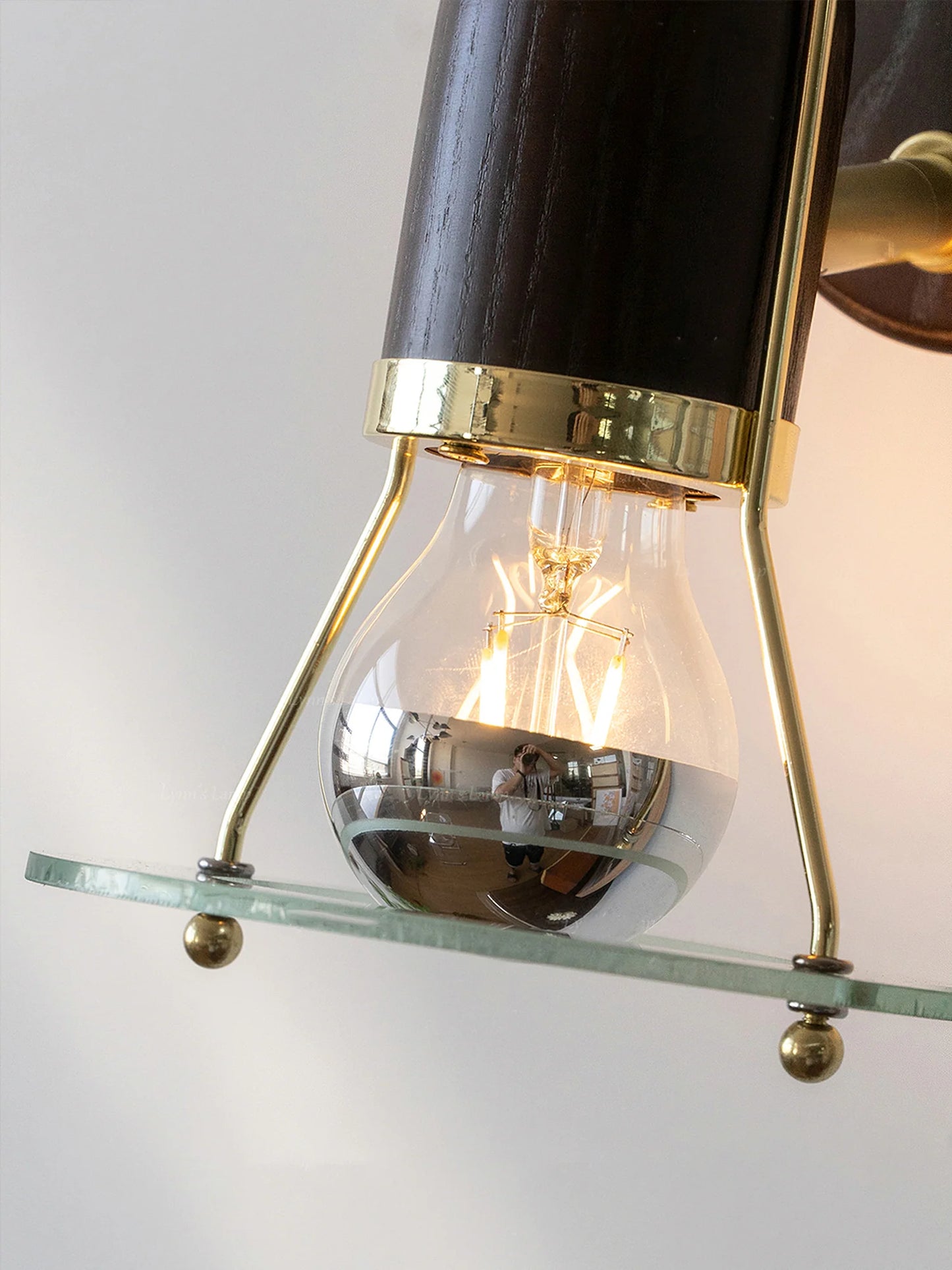 HE Vintage Walnut Wall Lamp