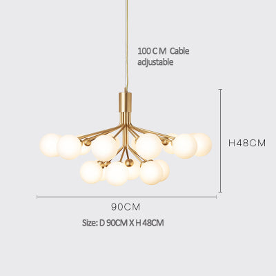 glass ball chandelier