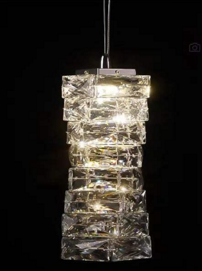 Spiral Crystal Cylinder Pendant Lamp