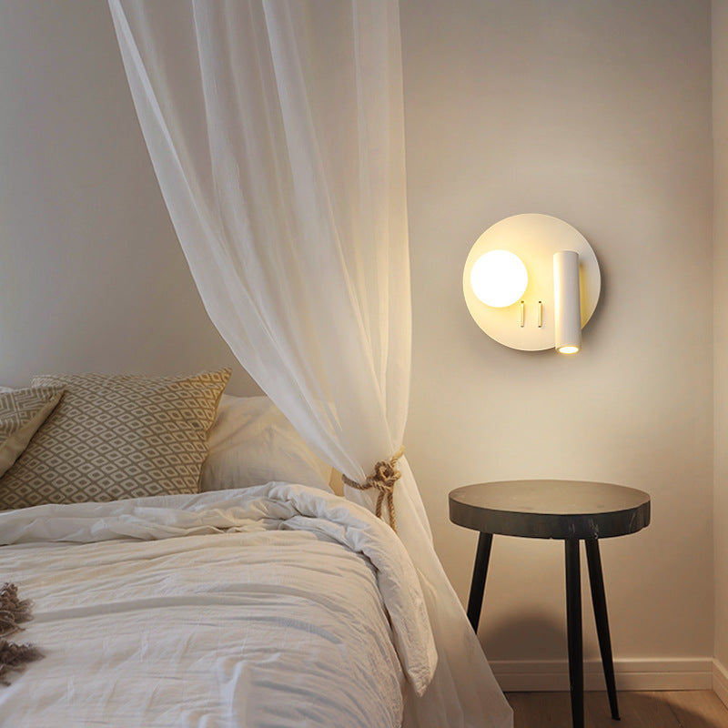 Bedside lamp led reading wall lamp with Double switches